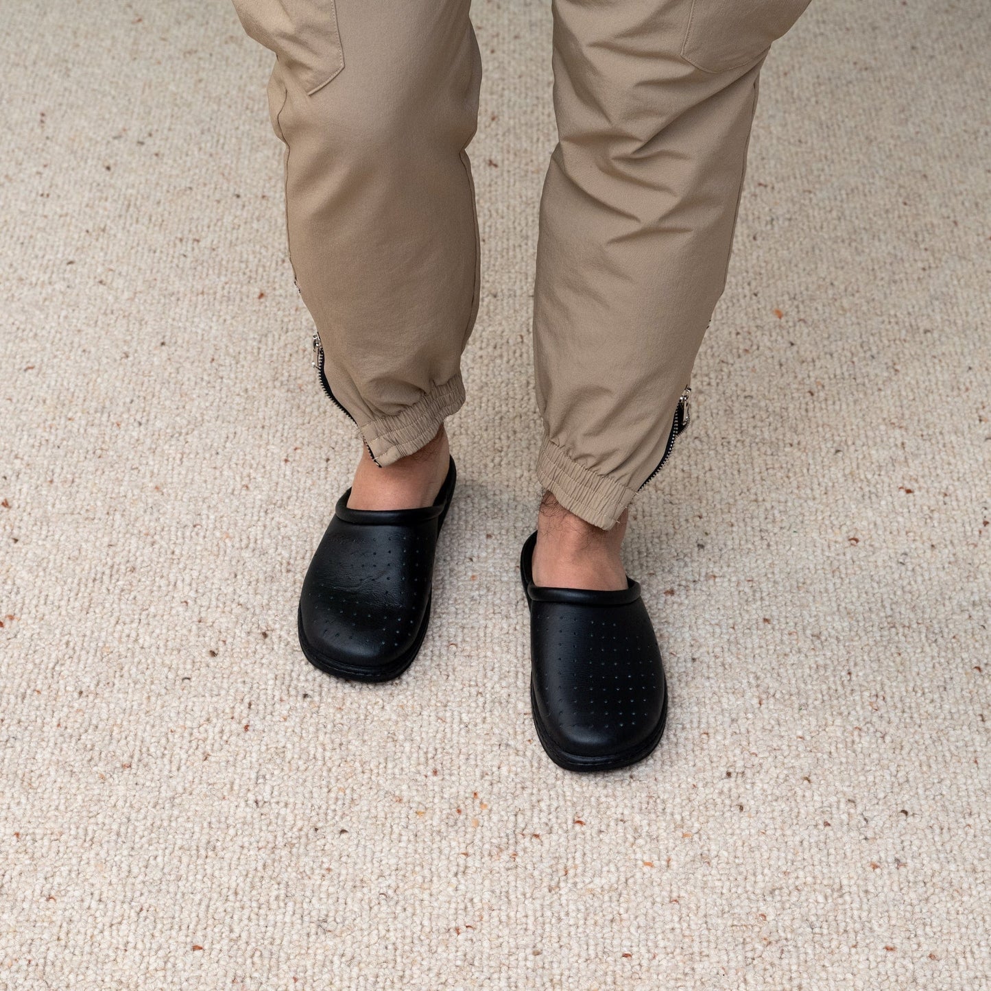 DRLUIGI MEDICAL LEATHER FOOTWEAR FOR MEN PU-01-11-KS - BLACK