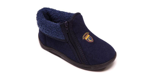 DRLUIGI MEDICAL FOOTWEAR FOR CHILDREN – ZIPPER PU-04-03-TP - NAVY BLUE