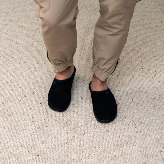 DrLuigi® Orthopedic Slippers for Men - Comfortable Medical Footwear Black drluigi