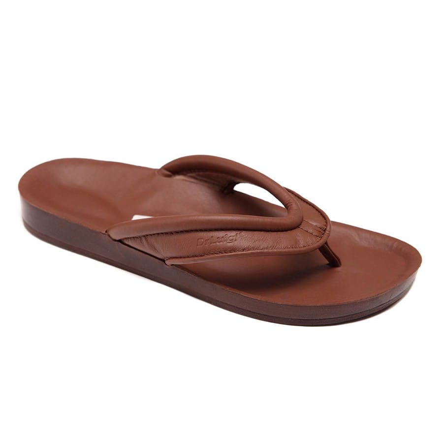 DrLuigi® Orthopädische Flip-Flops für Herren - Bequeme medizinische Schuhe Braunes Leder