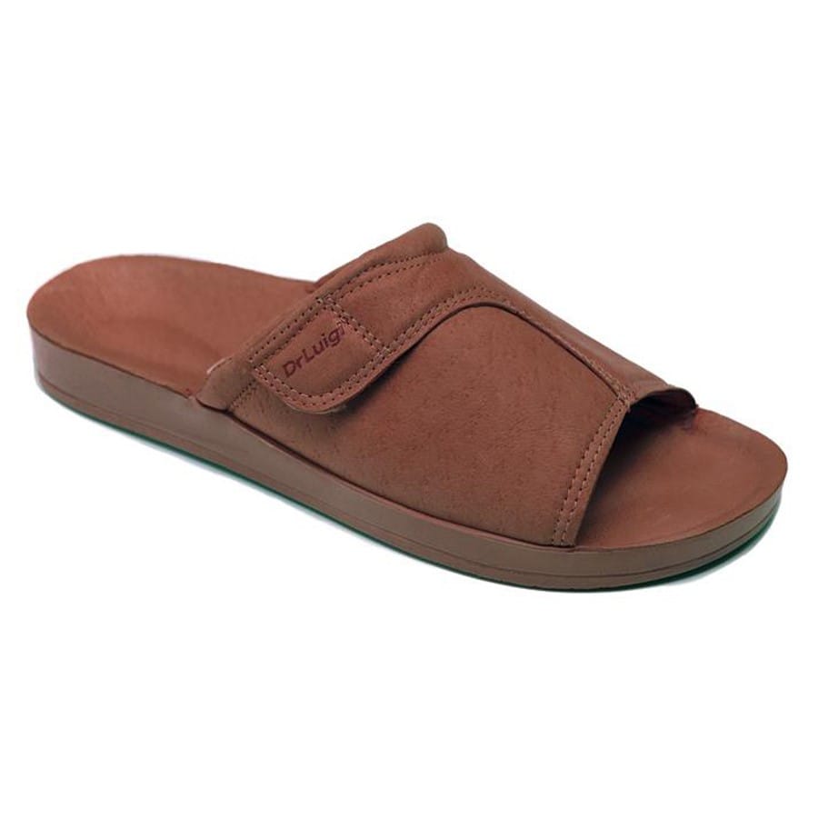 DrLuigi® Orthopädische Sandalen für Herren – Bequeme medizinische Schuhe aus braunem Leder
