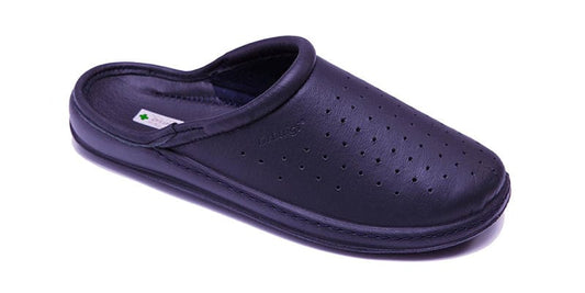 DRLUIGI MEDICAL LEATHER FOOTWEAR FOR MEN PU-01-11-KS - NAVY BLUE