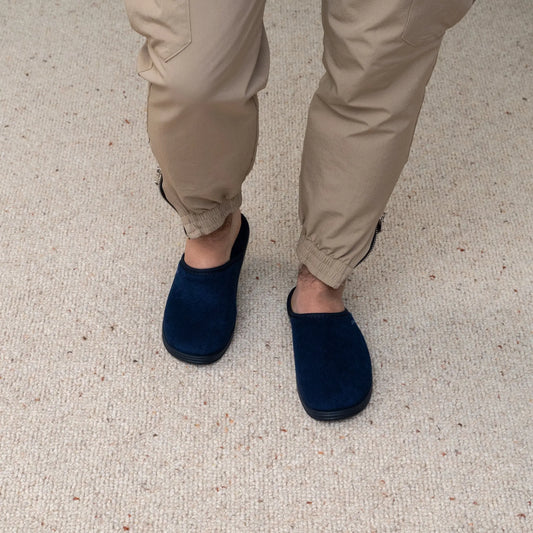 DrLuigi® Orthopedic Slippers for Men - Comfortable Medical Footwear Navy Blue drluigi