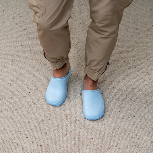 DrLuigi® Orthopedic Slippers for Men - Comfortable Medical Footwear Baby blue drluigi