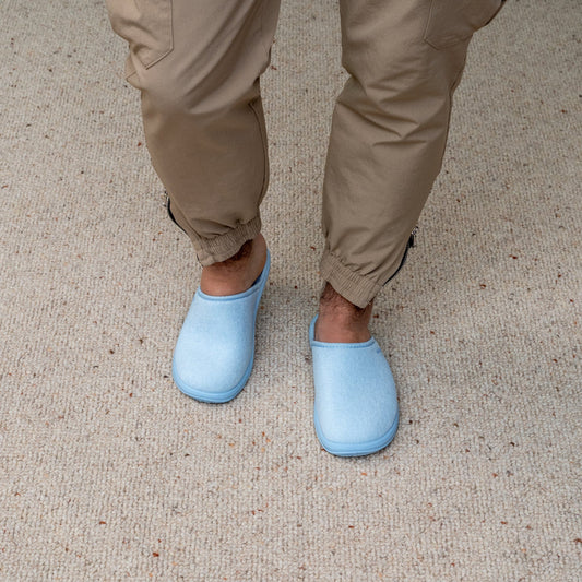 DrLuigi® Orthopedic Slippers for Men - Comfortable Medical Footwear Baby blue drluigi