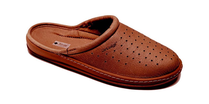 DRLUIGI MEDICAL LEATHER FOOTWEAR FOR MEN PU-01-11-KS - BROWN