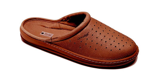 DRLUIGI MEDICAL LEATHER FOOTWEAR FOR MEN PU-01-11-KS - BROWN