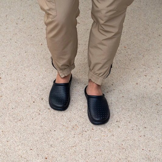 DrLuigi® Orthopedic Slippers for Men - Comfortable Medical Footwear Navy blue Leather drluigi