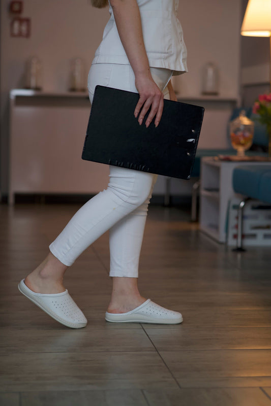 DRLUIGI MEDICAL LEATHER FOOTWEAR FOR WOMEN PU-01-11-KS - GRAY