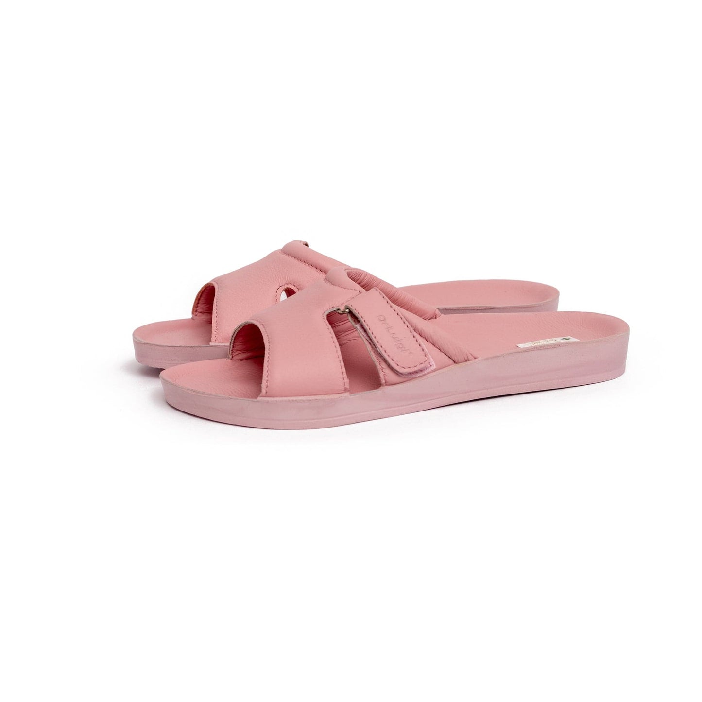 DRLUIGI MEDICAL LEATHER SLIDES SANDALS FOR WOMEN PU-02-20-KS - PINK