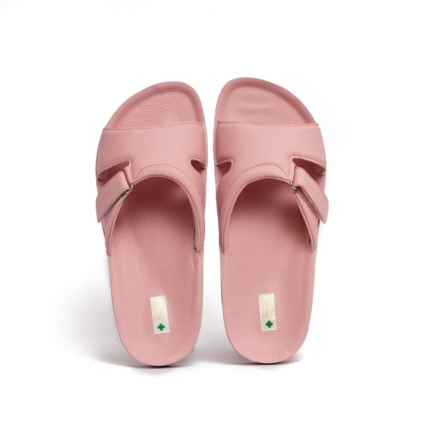 DRLUIGI MEDICAL LEATHER SLIDES SANDALS FOR WOMEN PU-02-20-KS - PINK