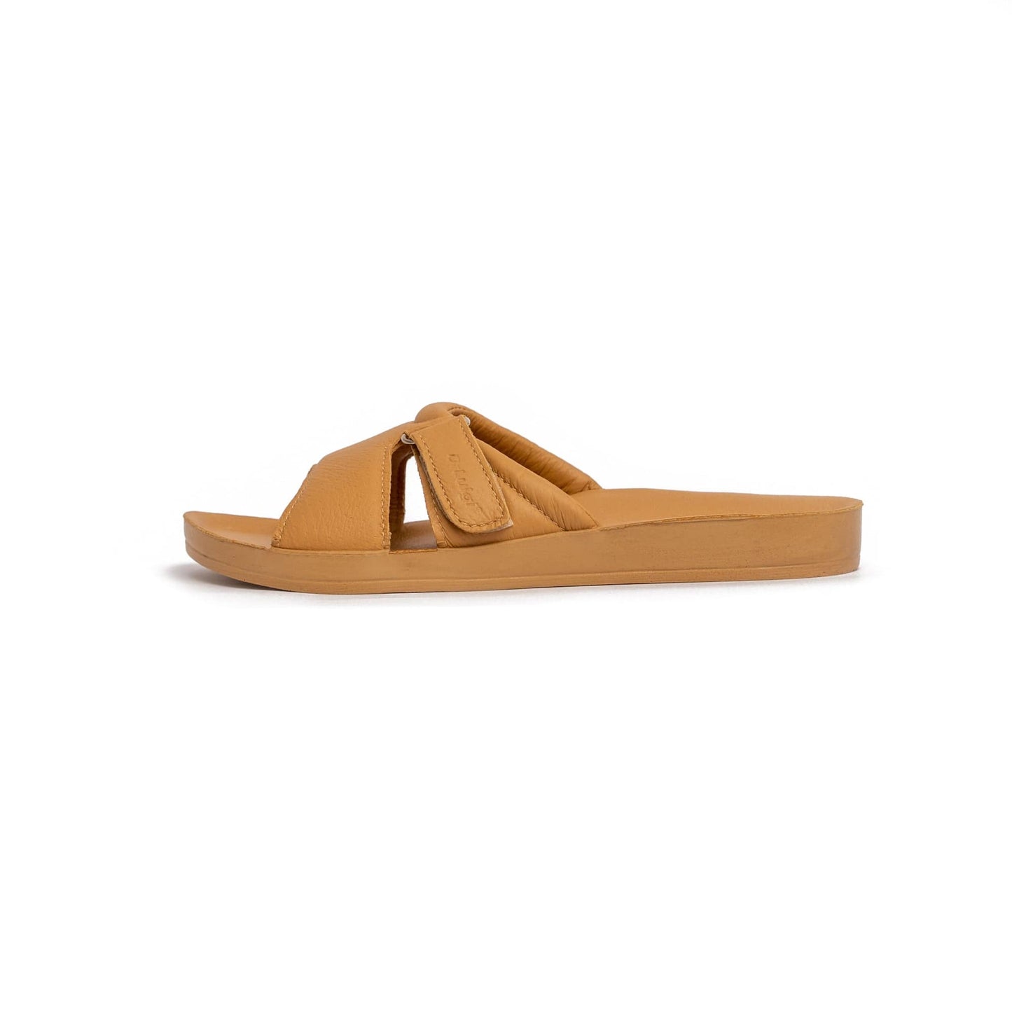 DRLUIGI MEDICAL LEATHER SLIDES SANDALS FOR WOMEN PU-02-20-KS - BEIGE
