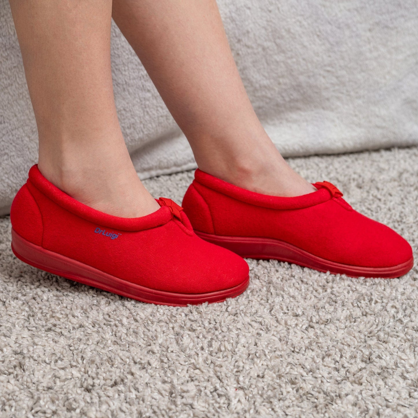 DRLUIGI COZY AND WARM MEDICAL FOOTWEAR FOR WOMEN PU-01-02-TP - RED