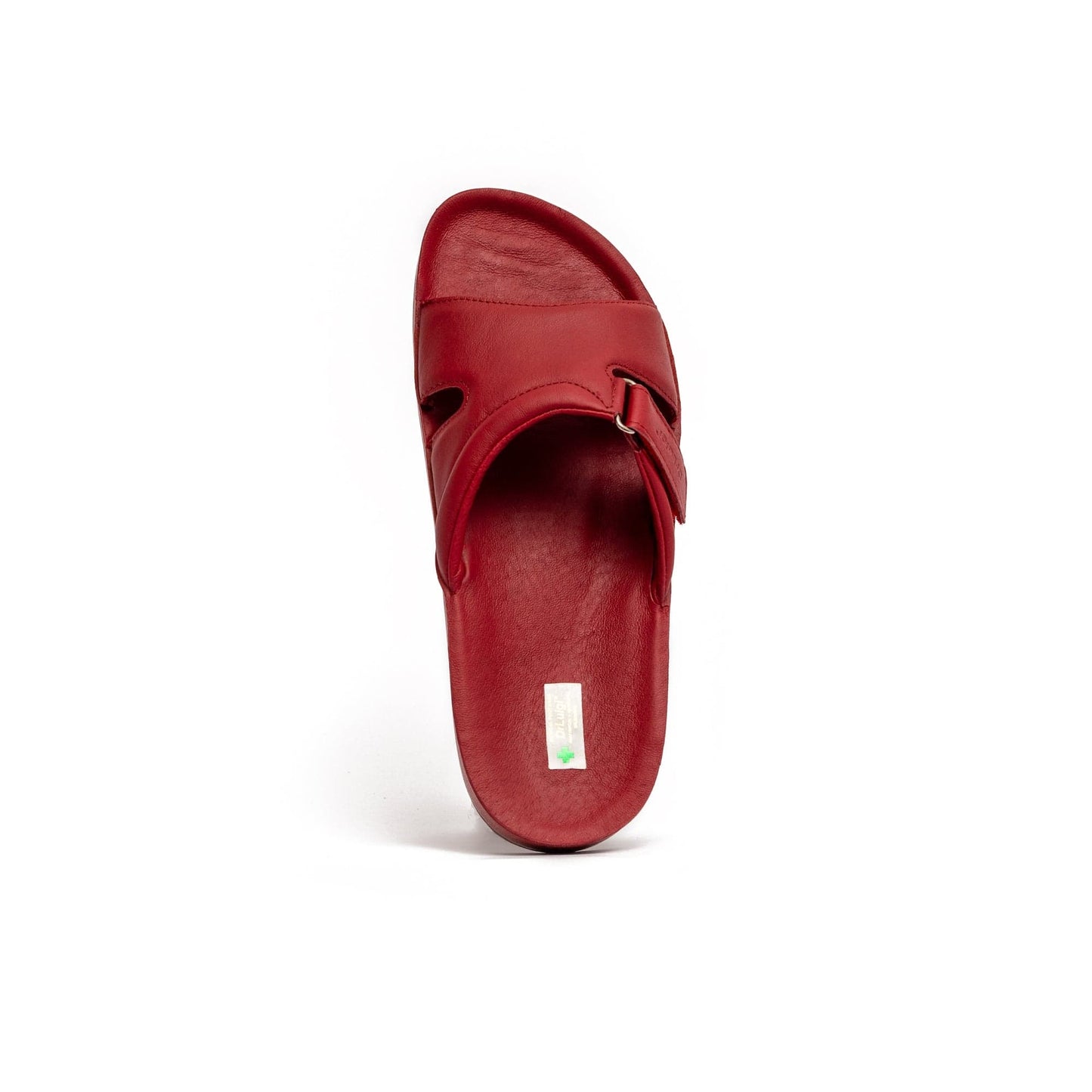 DRLUIGI MEDICAL LEATHER SLIDES SANDALS FOR WOMEN PU-02-20-KS - RED