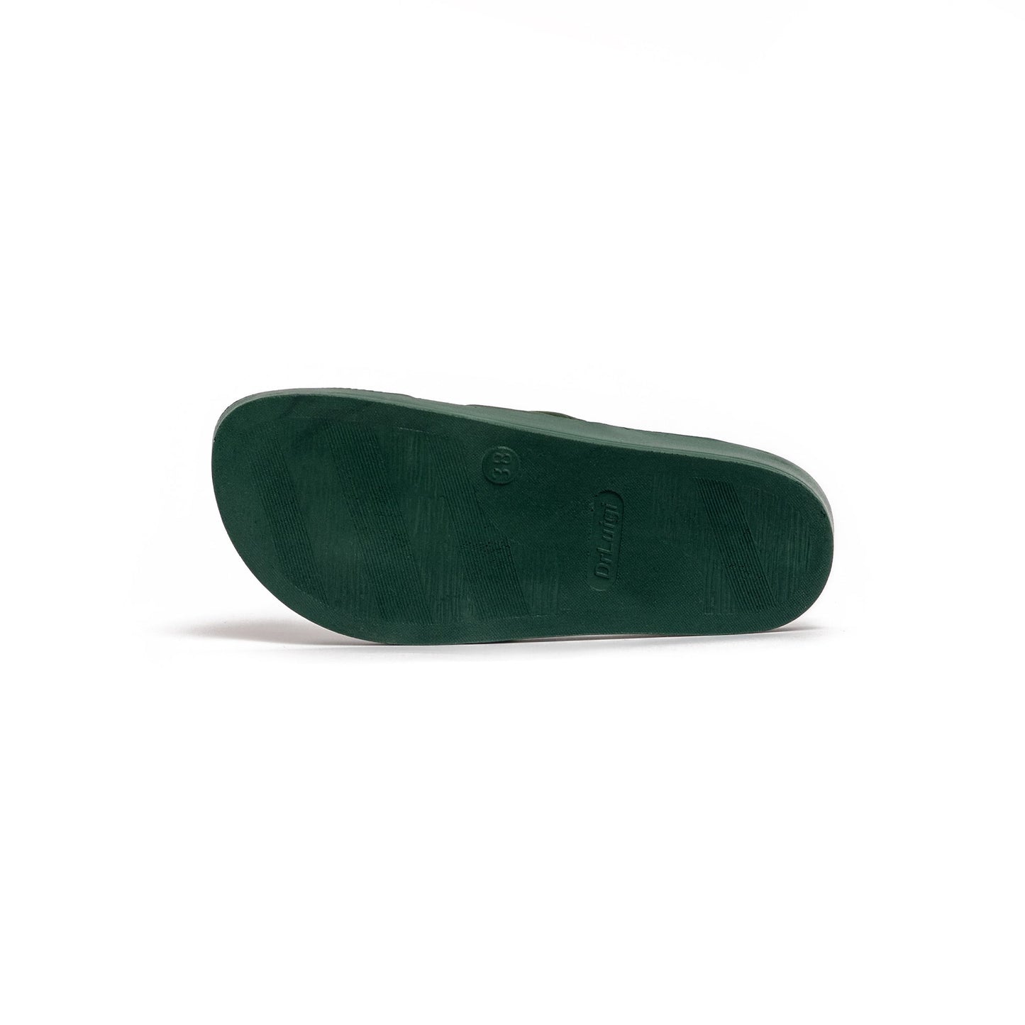 DRLUIGI MEDICAL LEATHER SLIDES SANDALS FOR WOMEN PU-02-20-KS - GREEN