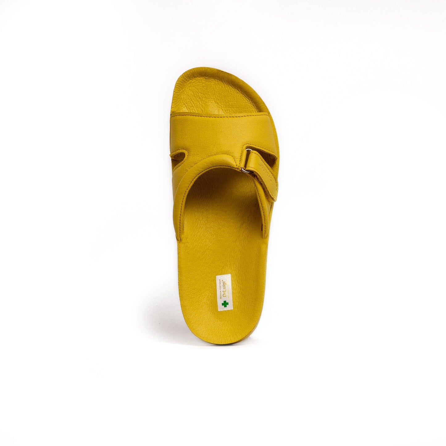 DRLUIGI MEDICAL LEATHER SLIDES SANDALS FOR WOMEN PU-02-20-KS - YELLOW