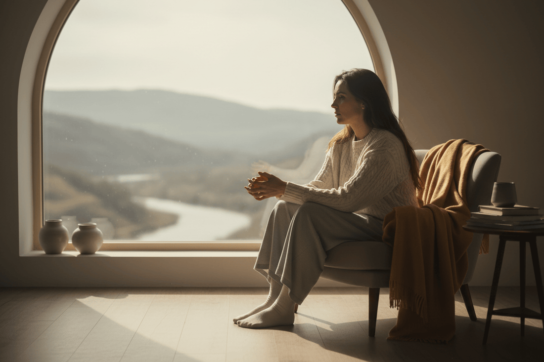 Person sitting by window in soft light representing the quiet acceptance of chronic pain before finding a solution