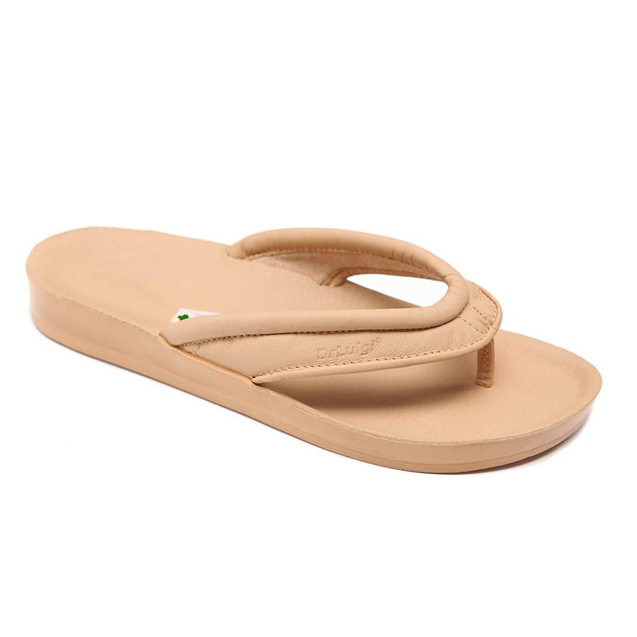 DrLuigi® Orthopädische Flip-Flops für Herren - Bequeme medizinische Schuhe, Leder Beige