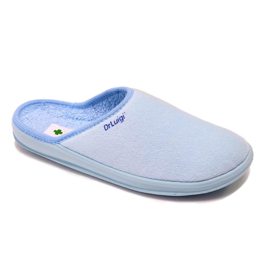 DrLuigi® Orthopädische Hausschuhe für Herren - Bequemes medizinisches Schuhwerk Babyblau