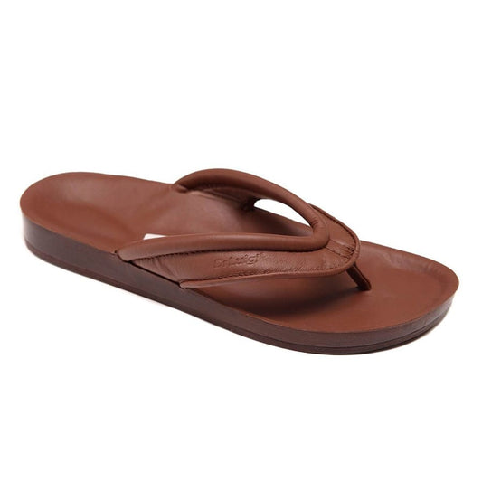 DrLuigi® Orthopädische Flip-Flops für Herren - Bequeme medizinische Schuhe Braunes Leder