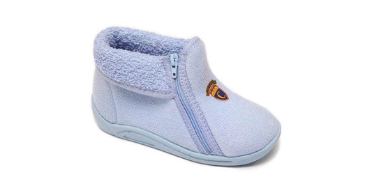 DRLUIGI MEDICAL FOOTWEAR FOR CHILDREN – ZIPPER PU-04-03-TP - BABY BLUE