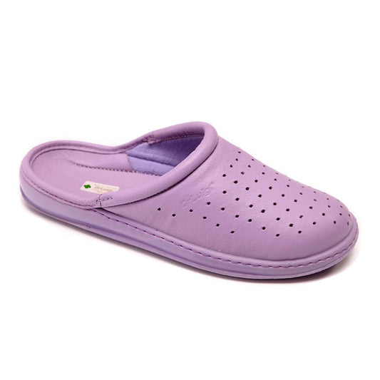 DrLuigi® Orthopedic Clogs for Women - Comfortable Medical Footwear Violet Leather