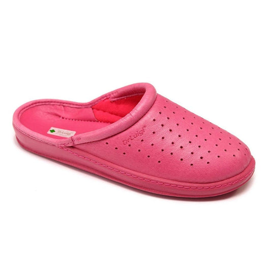 DrLuigi® Orthopedic Clogs for Women - Comfortable Medical Footwear Fuchsia Leather