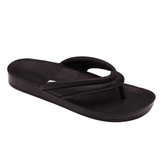 DrLuigi® Orthopädische Flip-Flops für Herren – Bequemes medizinisches Schuhwerk aus schwarzem Leder
