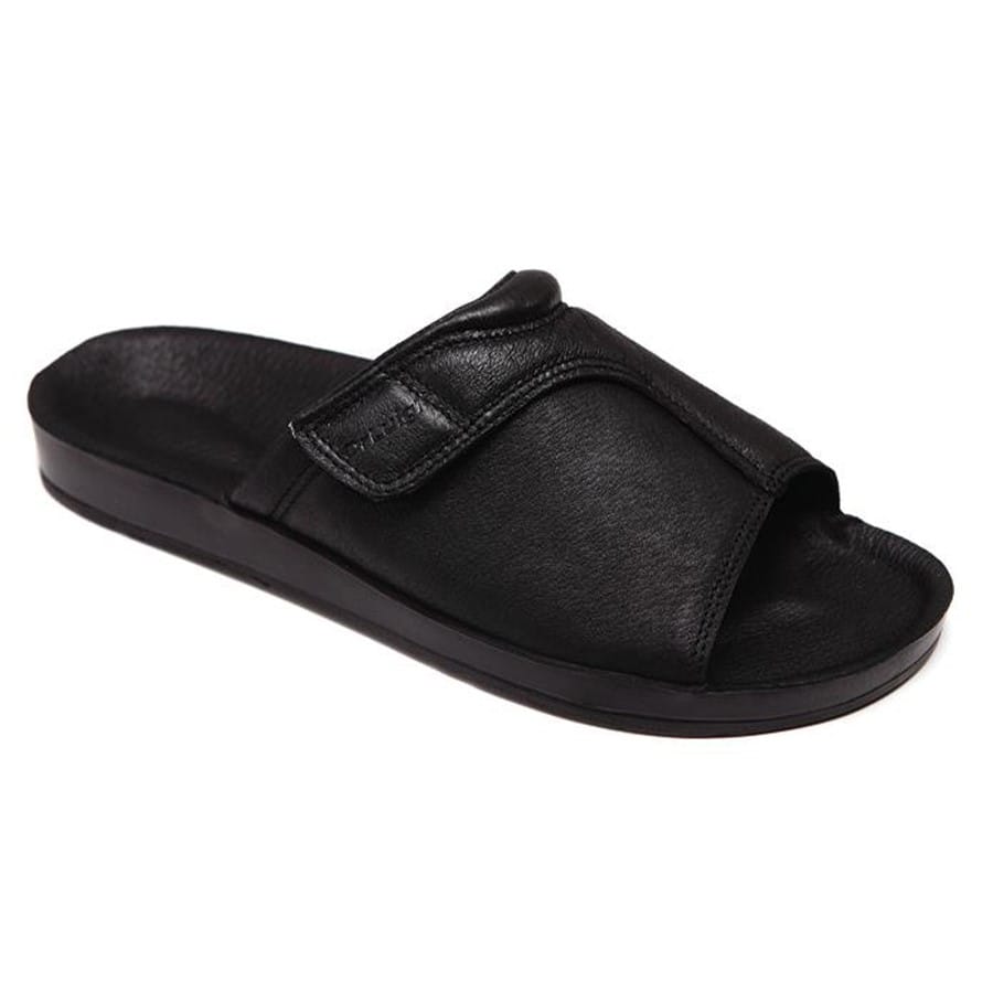 DrLuigi® Orthopädische Sandalen für Herren - Bequeme medizinische Schuhe aus schwarzem Leder