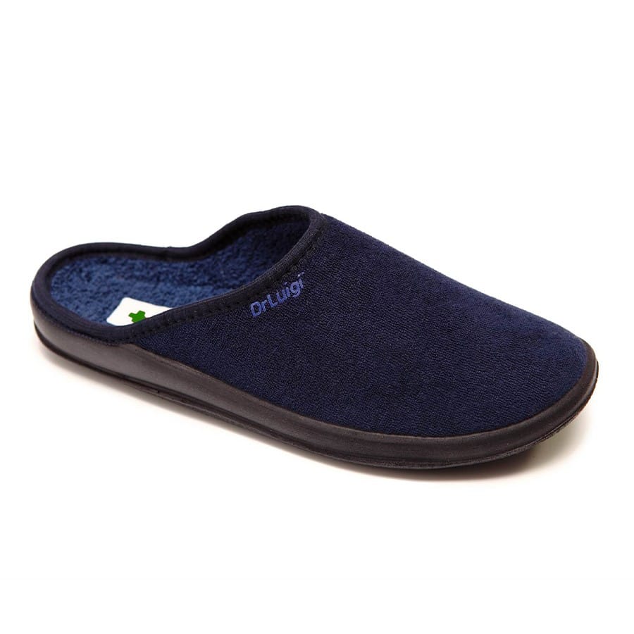 DrLuigi® Orthopädische Hausschuhe für Herren – Bequemes medizinisches Schuhwerk Marineblau