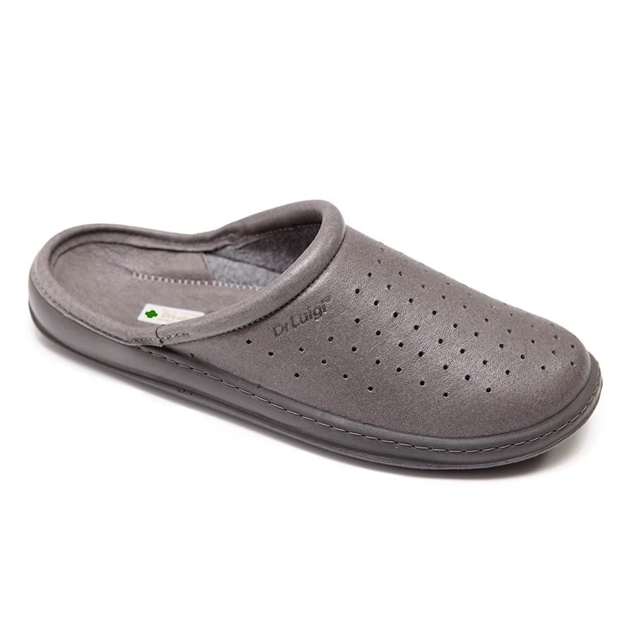 DrLuigi® Orthopädische Clogs für Damen – Bequeme medizinische Schuhe aus grauem Leder