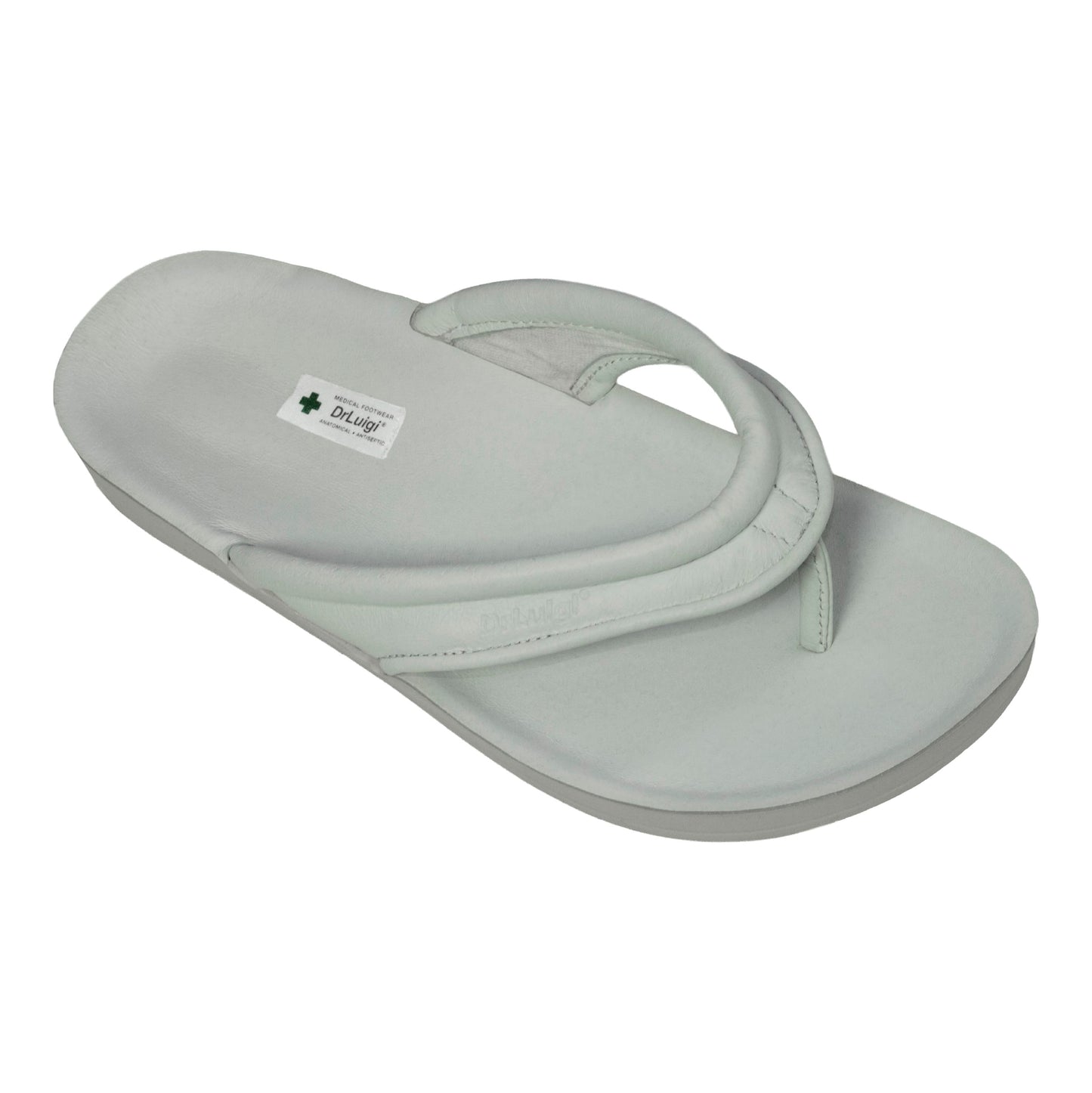 DrLuigi® Orthopädische Zehentrenner für Damen - Bequeme medizinische Schuhe Silbernes Leder