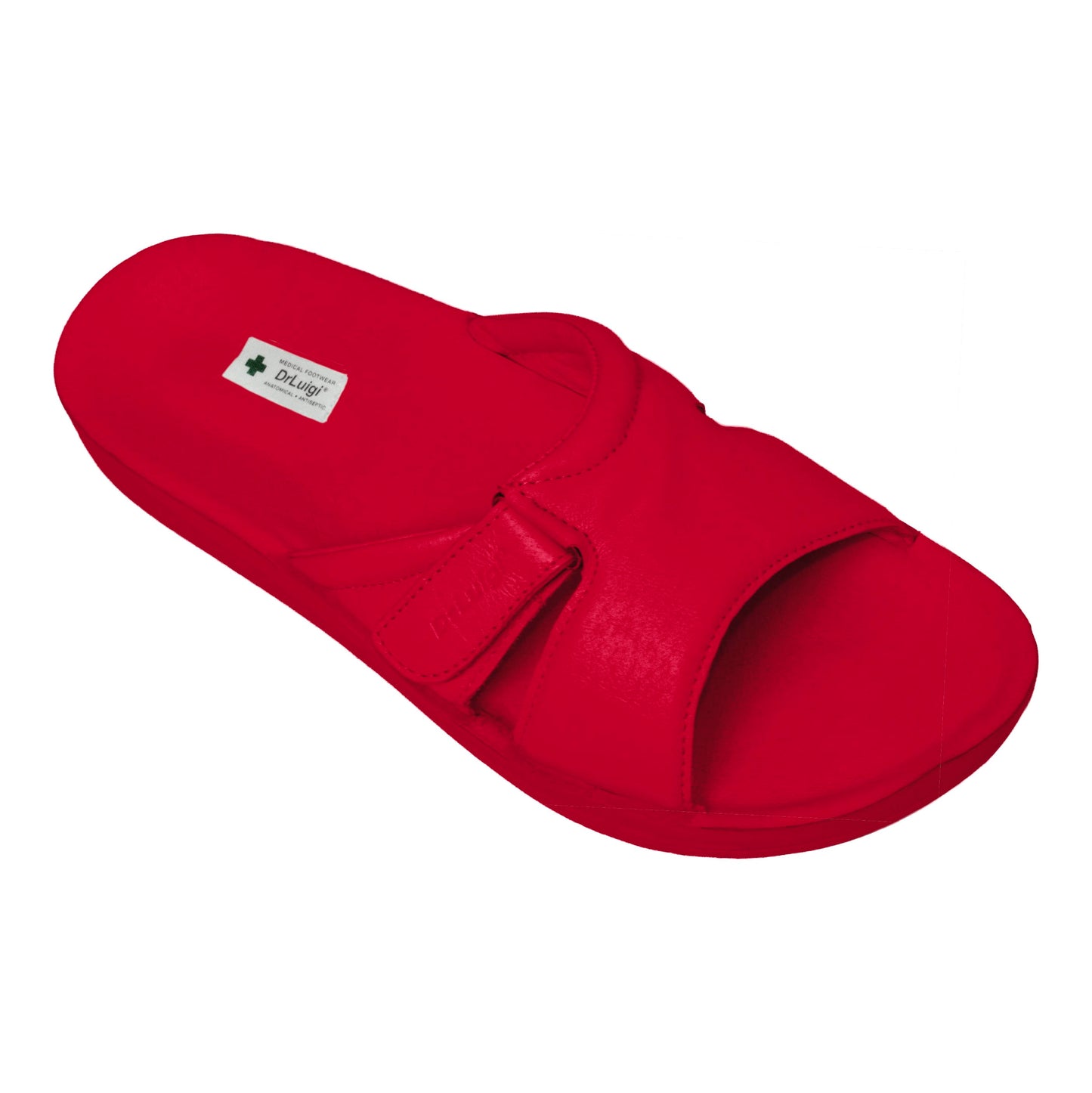 DrLuigi® Orthopädische Sandalen für Damen – Bequeme medizinische Fußbekleidung Rotes Leder